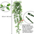 AUSTOR 2 Packs Artificial Hanging Plants with Pot Fake Plants Hanging Vines Shelf Plants Artificial Decor Potted Plants for Home Indoor Outdoor Office