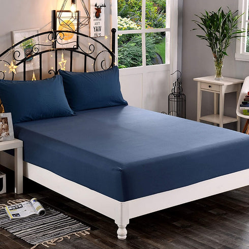 Premium Hotel Quality 1-Piece Fitted Sheet, Luxury & Softest 1500 Thread Count Egyptian Quality Bedding Fitted Sheet Deep Pocket up to 16inch, Wrinkle and Fade Resistant, California King, Navy Blue