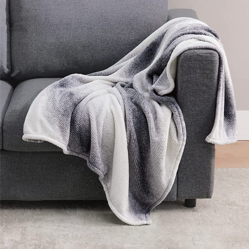 Bedsure Fleece Blankets Twin Size Grey - Cozy Lightweight Soft Throws and Blankets for Sofa, 60x80 Inches