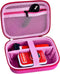 Kids Camera Case for VTech KidiZoom Creator Cam HD Video Camera/ for KODAK Printomatic Digital Instant Print Cameras Toys, Carrying Storage Organizer Bag Also Holds Tripod Accessories(Box Only)-Pink