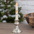The Country House Smiling White Snowman Timer 6.5 inch Acrylic Decorative Christmas Taper Candle