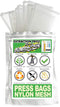 Extraction Proz 2.5 x 4.5 Inch Nylon Micron Screen Mesh Tea Filter Press Bags 25 Pack (90 Micron)