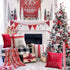 Christmas Pillow Covers 18x18 Inches Set of 4 Red Ticking Striped Merry Christmas Falala Merry&Bright Cushion Case Decoration for Sofa Couch Holiday Decor