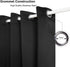 WONTEX Room Divider Curtain - Privacy Blackout Curtains for Bedroom Partition, Living Room and Shared Office, Thermal Insulated Grommet Curtain Panel for Sliding Door, 8.3ft Wide x 7ft Long, Black