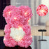 Girlfriend Gifts,Rose Bear, Rose Teddy Bear Rose Flower Bear, Gifts for Women,Unique Gifts,Girls,mom - Over 250+ Flowers on Every- 10 inch Clear Gift Box (Pink, 10)