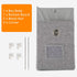 Linen File Boxes 1-Pack with Metal Sliding Rail For Letter Size File Storage Box with Extra Pocket Storage Collapsible Hanging File Organizer Storage Filing Box File Organizer Bin (1, GREY)