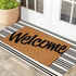 Black and White Striped Outdoor Rug Runner, 2™x4.3™ Cotton Hand-Woven Reversible Front Porch Rug Washable Front Door Mat Entryway Rug Welcome Layered Doormat Carpet for Farmhouse Kitchen Laundry Room