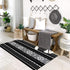 Boho Kitchen Runner Rug Black/White 2x4 ft,LEEVAN Reversible Diamond Indoor Floor Rugs Machine Washable Woven Modern Farmhouse Geometric Tribal Throw Carpet for Bedroom/Laundry/Bathroom/Entryway