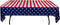 Exquisite 6-Pack Premium Rectangle American Flag Design Plastic Tablecloth - USA Stars and Stripes Tablecloth Disposable Plastic Table Cover for July 4th - 54 inch. x 108 inch.