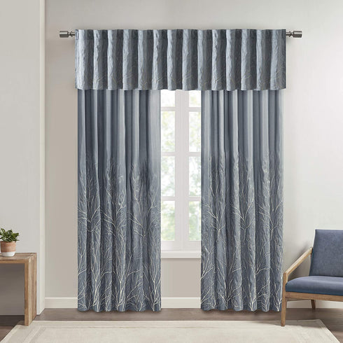 Madison Park, Embroidered Andora 95-Inch Window Curtain Panel