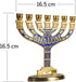 JL Kippha's Gold Jerusalem Candle Holder Decorative Judaica 7 Branch Shalom Israel Menorah Jewish Symbol 16 * 16cm
