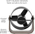 Sharper Image SBS1-SI Small Personal USB Fan with Soft Blades, 2 Speeds, Touch Control, Quiet Operation, 5V Wall Adapter, 6 ft. Cable, Black