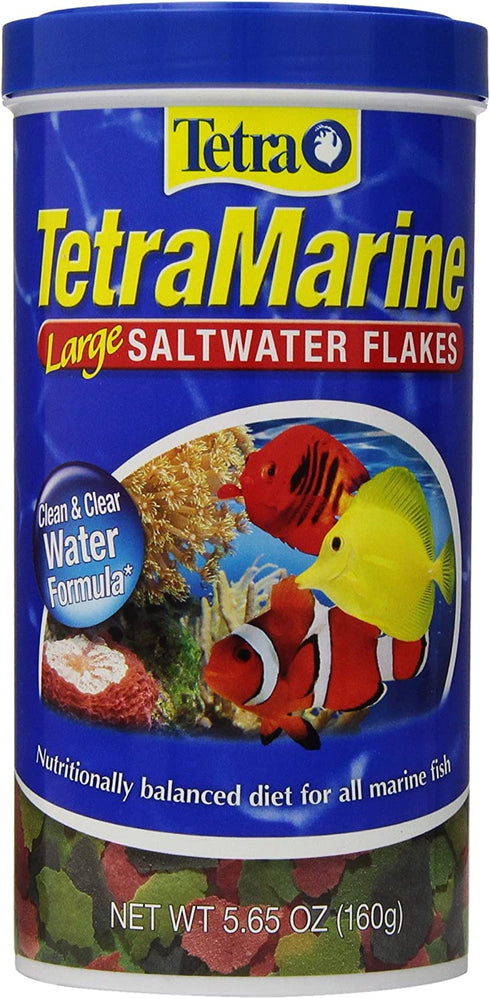 TetraMarine Saltwater Flakes 5.65 Ounces, Balanced Diet For All Marine Fish