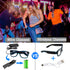 YouRfocus Wireless Led Light up Glasses Glow in The Dark for Rave Party, EDM (Green)