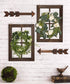 TIMEYARD Farmhouse Wall Decor Window Frame, Wooden Window Pane with Arrows Decor, Rustic Wall Art for Entryways, Living Room, Dining Room, Bedroom, Bathroom, 13in L x 2.2in W, Dark Brown, 2set