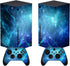 PlayVital Blue Nebula Custom Vinyl Skins for Xbox Series X, Wrap Decal Cover Stickers for Xbox Series X Console Controller