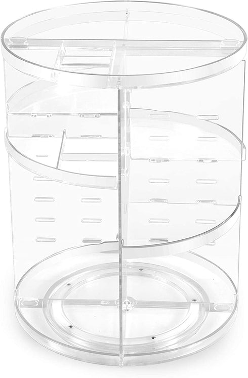 360° Rotating Makeup Organizer, Spinning Bathroom Organizer Countertop, Cosmetic Organizer Makeup Holder Shelf, Make Up Organizers and Storage for Bedroom, Transparent