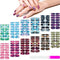 168 Pieces 12 Sheets Full Wrap Nail Polish Stickers Self Adhesive Glitter Gradient Marble Color Street Nail Decal Strips with Glass Nail File for Women Girls DIY Nail Craft (Abstract Style)