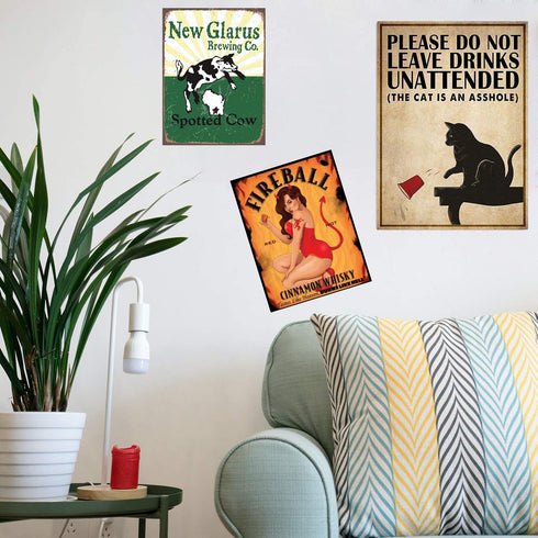 Just A Girl Who Loves Books Poster Perfect Home Decor Art Print for Book Lover Metal Tin Sign (12x8 Inch) Retro Tin Sign for Kitchen Wall Home Decor1