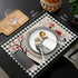 ZEREAA Valentines Day Placemats Set of 4, Plaid Hem Love Tree with Rose Truck Heat Resistant Washable Farmhouse Place Mats for Dining Table Kitchen Decor