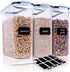 Cereal Containers Storage Set - 3 Piece Airtight Large Dry Cereal Container (135.2oz), BPA Free Dispenser Plastic Cereal Storage Containers with 16 Labels & Pen - FOOYOO