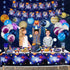 XJLANTTE Outer Space Party Supplies - Solar System Galaxy Planet Theme Happy Birthday Banner, Plates, Napkins, Cup, Straws, Knives, Fork, Spoon and Tablecloth for Boys Decorations, Serves 20 Guests