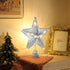 Roylvan Star Tree Topper, Glitter Christmas Star Tree Top Light, Battery Powered Decorative Treetop Light Xmas Tradition Tree Ornament for Home Decor, 9.8 x 11.8 inch, Silver