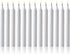 White Taper Candles - Set of 120 Dripless Chime Candles - 4 inch Tall, 1/2 inch Thick - 1.5 Hour Clean Burning