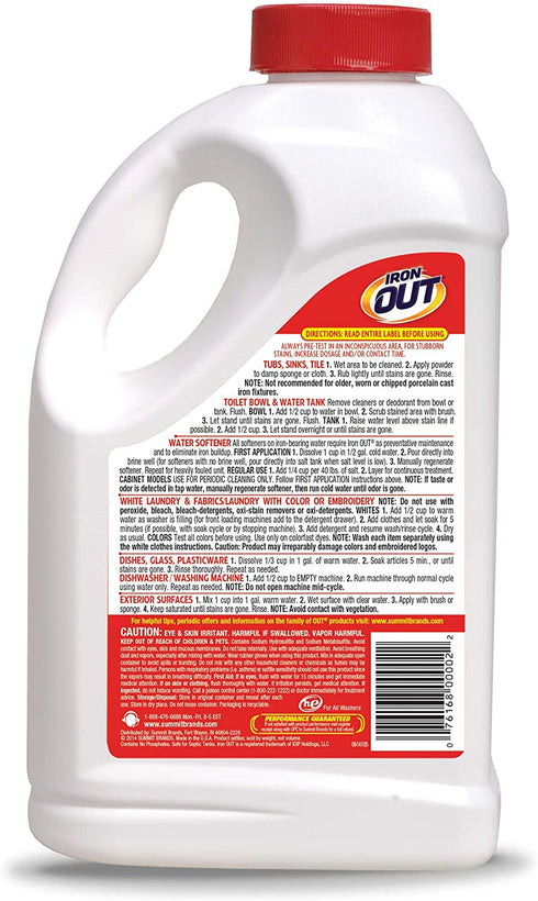 Iron OUT Rust Stain Remover Powder & Spray Gel Rust Stain Remover, Remove and Prevent Rust Stains in Bathrooms, Kitchens, Appliances, Laundry, and Outdoors