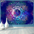 Ameyahud Mandala Tapestry Blue Starry Sky and Moon Tapestry Psychedelic Indian Tapestry Bohemian Hippie Tapestry Trippy Mandala Floral Tapestry Wall Hanging for Bedroom Dorm Decor