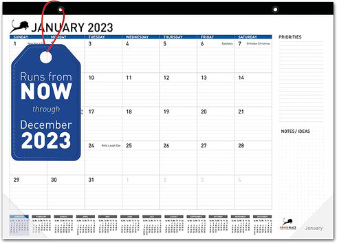 Desk Calendar 17x12 – Monthly Planning Desk Pad & Wall Calendar for Home, School and Office, Big Ink Bleed Resistance Thick Paper Desktop Teacher Calendar Planner
