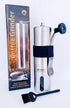 Manual coffee grinder - stainless steel conical ceramic burr coffee bean grinder for espresso and french press - portable for travel and camping - Adjustable hand crank for precision or coarse grind