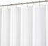 N&Y HOME Extra Long Shower Curtain or Liner 72" W x 108" H - Hotel Quality, Washable Fabric, White Bathroom Curtains with Grommets, 72x108