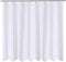 Fabric Shower Curtain Liner 96 x 78 inch XL Size, Hotel Quality, Washable, Water Repellent, White Bathroom Curtains with Grommets, 96x78