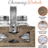 Autumn Alley Barn Door Rustic Salt and Pepper Shakers Set in Wood and Galvanized Caddy | Farmhouse Salt and Pepper Shakers For Rustic Kitchen Decor | Rustic Kitchen Accessory for your Country Kitchen