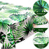 4 Pieces 51.2 x 86.6 Inch Hawaii Palm Leaves Tablecloth Tropical Rectangular Table Cover Disposable Plastic Tropical Leaf Table Cloth Hawaiian Tropical Leaves Tablecloth for Kitchen (Fresh Style)