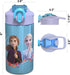 Zak Designs Disney Frozen 2 Kids Water Bottle Set with Reusable Straws and Built in Carrying Loops, Made of Durable Stainless Steel & Plastic, Leak-Proof Bottle Design (Elsa/Anna, BPA-Free, 2pc Set)
