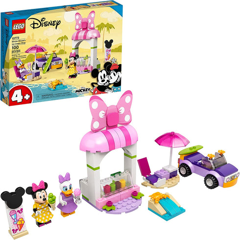 LEGO Disney Mickey and Friends Minnie Mouse’s Ice Cream Shop 10773 Building Kit; Fun Toy That Makes The Best Gift; New 2021 (100 Pieces)