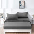 RYONGII King Size Sheet Set - 4 Piece - Super Soft Microfiber Bed Sheets - Fade Resistant Hotel Luxury Bedding - Hypoallergenic Wrinkle Resistant - Deep Pocket(Dark Gray, King)