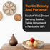 Boho Wall Decor Seagrass Baskets - 2-Piece Set - Includes 1 Hanging Wall Basket and 1 Trivet with Hang Loops - Bohemian Decor Baskets Handmade in Vietnam with Natural Seagrass