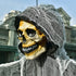 FUN LITTLE TOYS 70 Inches Halloween Hanging Grim Reaper Decoration, Halloween Scary Skeleton Ghost for Indoor and Outdoor, Haunted House Prop Décor, Yard Decor