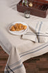 DII Kitchen Essentials Everyday French Stripe Tabletop Collection, Napkin Set, 20x20, Taupe/Black, 6 Piece