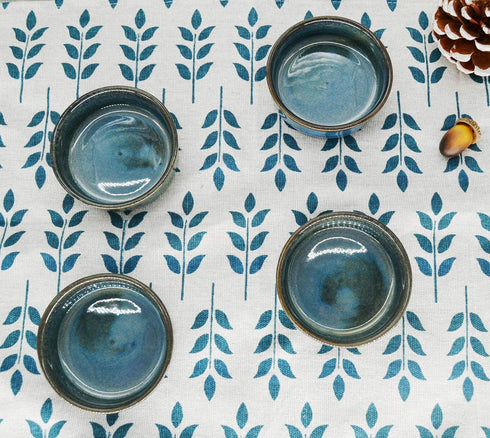 Colias Wing 3.5 Inch Vintage Style Kiln Glazed Ceramic Side Dishes Korean Bowls Seasoning Dishes Soy Dipping Sauce Dishes-Set of 6