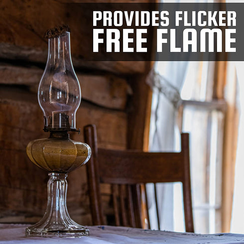 Ohlectric OL-44470 Glass Lamp Chimney - Chimney Transparent Glass Shade - Hand Blown Replacement For Vintage Oil Lamps - Prevent The Flame - Curvy Lamp Chimneys - 2 …? inch Fitter, Pack Of 2