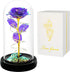 Purple Colorful Artificial Flower Rose Gift,Light Up Rose Flowers Gift, Rose Flower in Glass Dome,Women Gifts Idea for Valentine's Day,Mother's Day,Thanksgiving,Birthday,Anniversary On Any Occasion