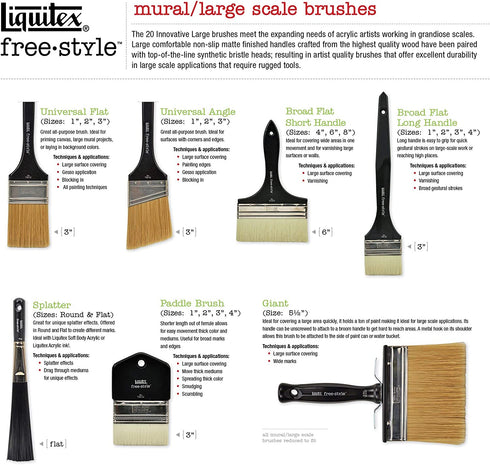 Liquitex 1300502 Professional Freestyle Large Scale Brush, Universal Angle 2-inch