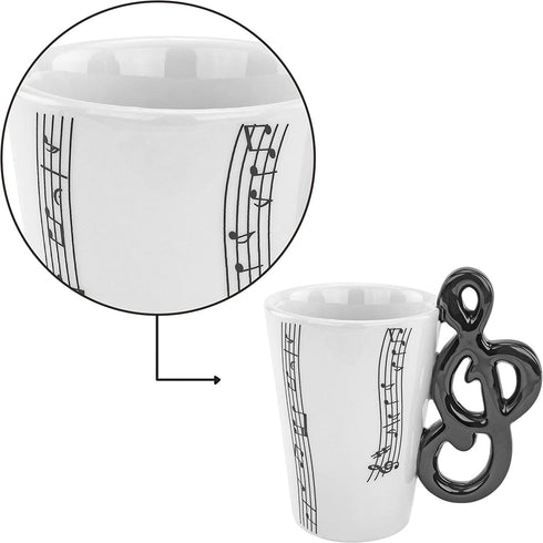 Clef Note Musical Novelty Mug - Fairly Odd Novelties - Fun Coffee Tea Band Gift