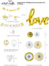 VIDAL CRAFTS Gold Engagement Party Decorations, 6 Pcs Paper Fans, MR&MRS Banner, Love Foil Balloon, Engagement Balloons, She Said Yes Banner, Gold Themed Engagement Party Kit or any kind of engagement party decor