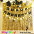3Packs 3.2ft x 8.2ft Gold Foil Fringe Curtain, Gold Metallic Tinsel Curtain, Metallic Gold Streamers Backdrop for Bachelorette Engagement Wedding Birthday Gold Party Decorations