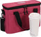 Insulated Drink Carrier Bag for Delivery, Reusable Coffee Cup Holder Caddy Bag with Handle, Tote Bag with Adjustable Dividers, Keep Beverage Hot or Cooler, Ideal for Grubhub Uber Eats Car Drivers (Red)